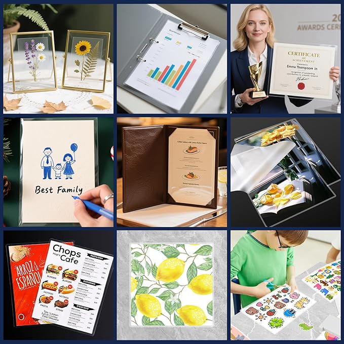 Thermal Laminating Pouches 200 Pack, 3 Mil, 9 x 11.5 Inch Laminating Sheets, Letter Size Lamination Sheet Paper for Thermal Laminators, Laminate Sheets for Office, School, and Home Use