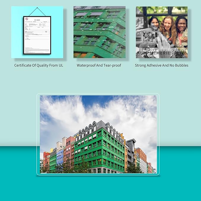 Binditek 20 Pack 10 Mil Self-Sealing Laminating Pouches, 2.6 x 3.9 Inches for Business Cards, Glossy Finish, No Machine Needed, Self-Adhesive Laminating Pouches, Office Supplies