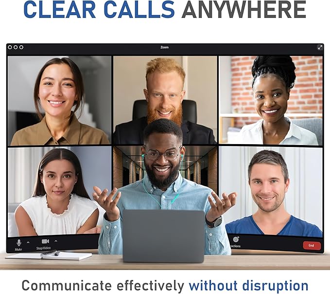 LUDOS OMNITONE Wired Earbuds in-Ear Headphones, 5 Years Warranty, Earphones with Microphone, 3.5 mm Jack Corded Ear Buds, Videoconference for iPhone, Samsung, Laptop, Kids, School Students - Turquoise