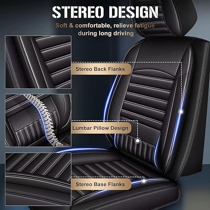 TTX LIGHTING Car Seat Covers Fit for 2009-2026 Kia Sportage Seat Covers Full Set 5 Seats Waterproof Faux Leather Car Seat Cushion Protector Compatible Airbag(Black)