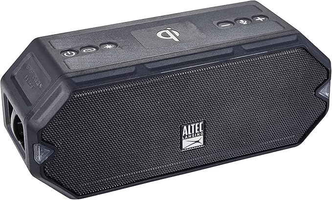 Altec Lansing - HydraBlast Wireless Portable Bluetooth Speaker, IP67 Waterproof for Parties, USB C Rechargeable Outdoor Speakers with Built in Phone Charger and LED Lights, 20 Hour Playtime