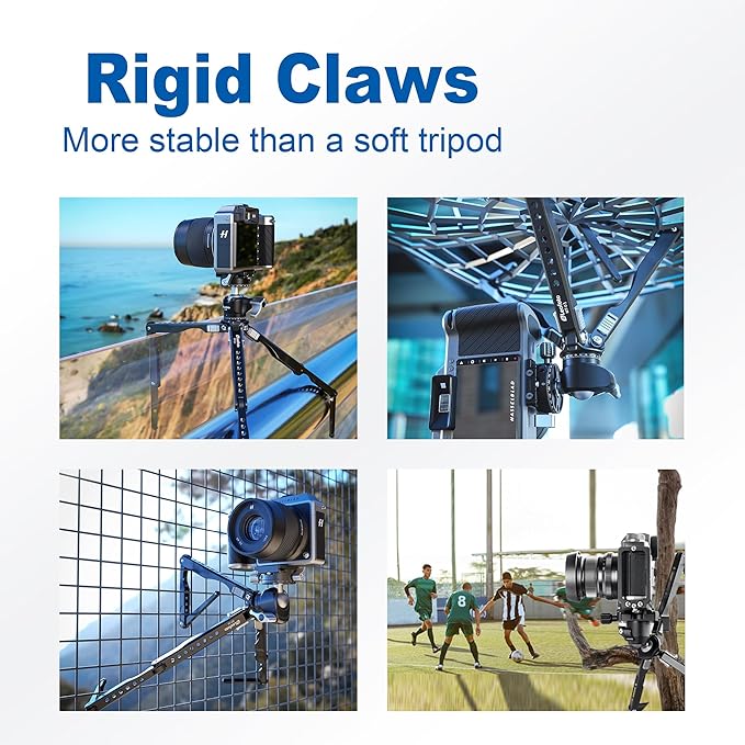 Aluminum Mini Table Tripod, Weight 162g/0.35lb, Maxload 5kg/11lb, Foldable Stand, Compact Lightweight Camera Spider Tripod, for Camera/Phone/Live Stream Light/Projector (MT-03S)