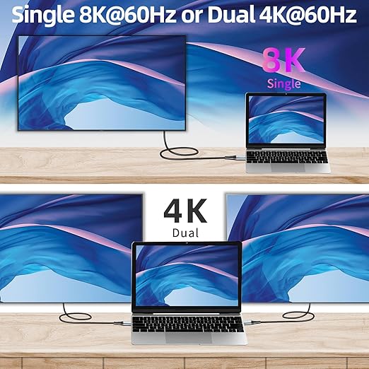 240W for Thunderbolt 4 Cable 10 ft, Support 8K@60Hz, 4K@144Hz 40Gbps/240W PD Charging for iPhone 17, USB4, Mac mini M4 / M4 Pro, MacBook Pro, Docking, eGPU, SSD, Surface Pro