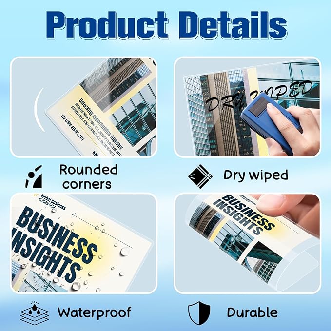 Index Card Laminating Pouches 3x5 File Card Laminating Pouches Lamination Pouches Recipe Card Laminating Pouches for Work Permits Pass Cards Student ID Cards (500, 3mil)