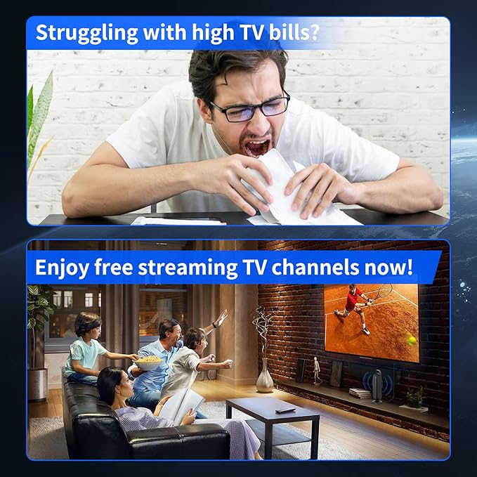 2025 TV Antenna for Local Channels tv Antenna Outdoor 999+ Miles Long Range Indoor/Outdoor tv Antenna for Smart 16.5ft Cable HD Antenna Supports 4K 8K1080p