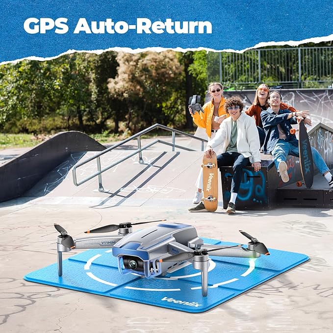 V11MINI Drones with Camera for Adults 4K,Under 249g,60-Min Flight Time with 2 batteries,5GHz Transmission,GPS Auto Return,Follow Me,4K FPV Drone,Foldable and Lightweight,Ideal for Beginners,Adults