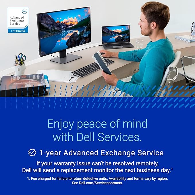 Dell S2722QC Monitor - 27 inch 4K USB-C , UHD (3840 x 2160) Display, 60Hz Refresh Rate, 8MS Grey-to-Grey Response Time, Built-in Dual 3W Speakers, 1.07 Billion Colors - Platinum Silver