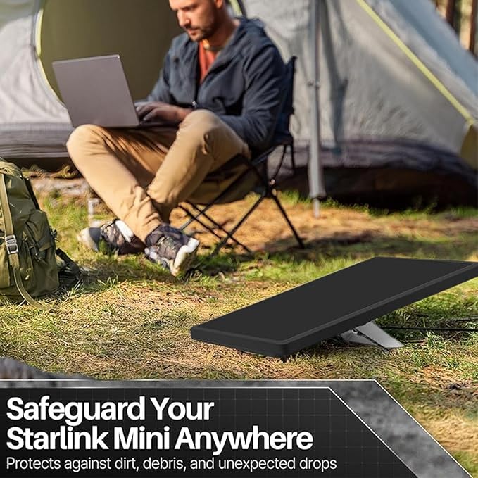 Starlink Mini Cover, Liquid Silicone Protective Case for Starlink Mini - Full Cover Shell with Anti-Drop Protection & Anti-Reflection Sticker for Starlink Satellite Dish