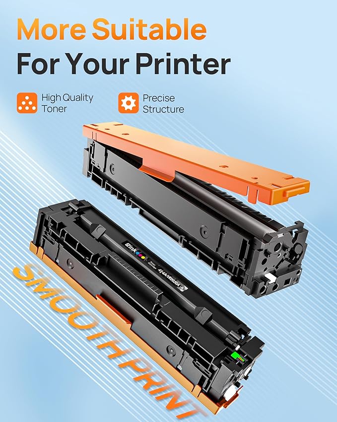 E-Z Ink 414A with Chip Compatible Replacement for HP 414A Toner Cartridges 4 Pack 414X to Use with HP Color Laserjet Pro M454dw M454dn MFP M479dw M479dn M479fdw Enterprise M455dn MFP M480f (BCMY)