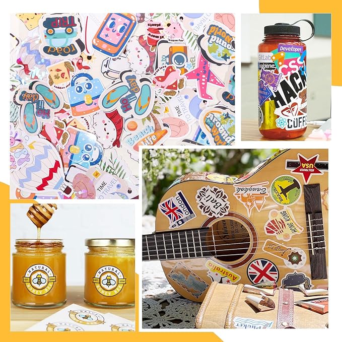 TECKWRAP Holographic Laminate Sheets Laminating Sheets Holographic Sticker Paper for Inkjet Printer Clear Vinyl Laminate Sheets for Stickers 8.26" x 11.69" A4 28 Sheets for DIY Crafts Scrapbooking