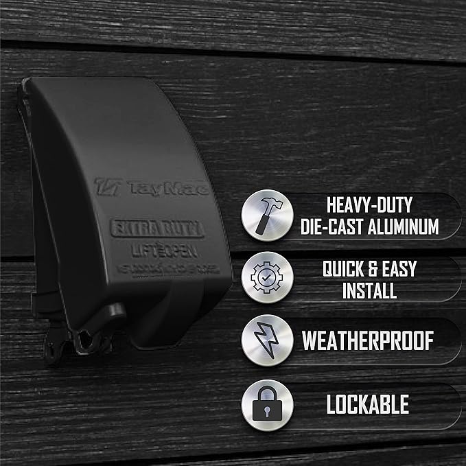 TayMac MX4280Z EXTRA DUTY Bronze 1-Gang Expandable Weatherproof In-Use 2-in. to 3-1/2-in. Electrical Outlet Cover, Vertical, Outdoor Outlet Cover for Electrical Box, UFAST Configuration (Pack of 6)