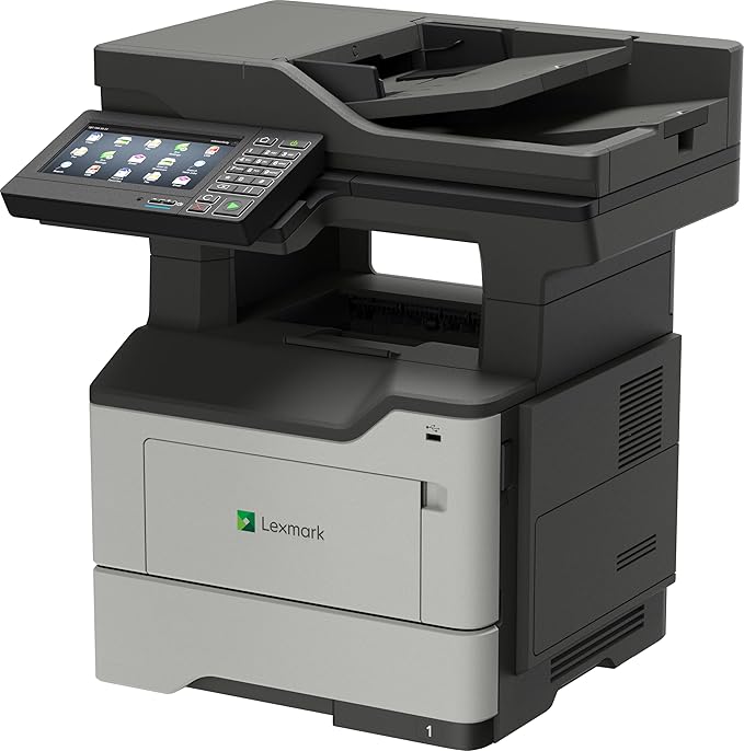 Lexmark MX622adhe Monochrome Laser Printer, Integrated Duplex, Energy Star, 7-inch Color Touch Screen, Print Speed: Up to 50 ppm, Recommended Monthly Page Volume: 2,000-20,000 Pages(36S0920)