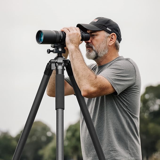 FANAUE HT-3630-65 Carbon Fiber Tripod with 65mm Ball Head – 360° Rotation, ARCA-Swiss Quick Release – 30KG Load, Lightweight & Heavy Duty,Photography, Hunting & Outdoor Activities