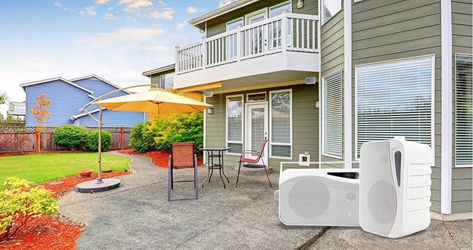 Rockville HP4S Pair 360W 4" Outdoor/Indoor Speakers 4 Ohm, Weather-Resistant, Swivel Brackets, 4" Woofer + 1/2" Tweeter, for Home Theater and Patio