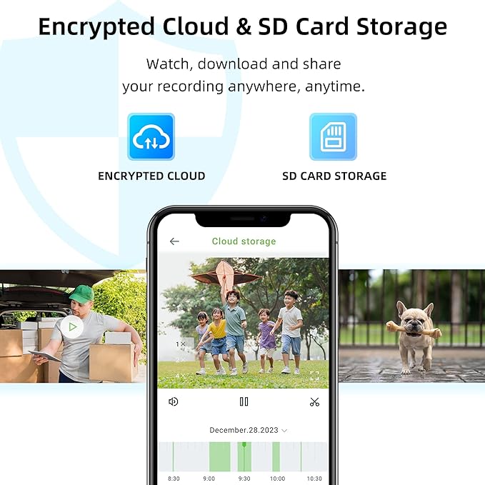 Septekon 2K Security Cameras Wireless Outdoor 2 Pack, Solar Battery Powered Camera with Two Spotlights, PIR Motion Detection Siren, Color Night Vision, 2-Way Audio, IP66 Waterpoof