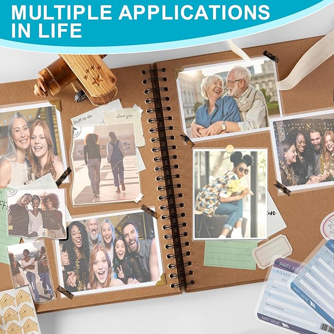 T&W SAME FILM 50 Pack Self Adhesive Laminating Sheets, 4mil, 5.8 x 8.3 Inch Laminating Sheets, Self Sealing Laminating Sheets for Laminator, Round Corner, No Heat, No Machine Needed (A5)