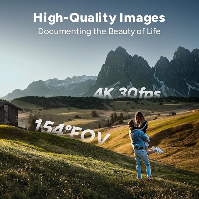 SJCAM C300 4K Pocket Action camera with Stabilization,32GB Card Handheld vlogging camera kit,7H use time,30m waterproof body camera, Magnetic Werable cam for Content Creators,influencers,photographers