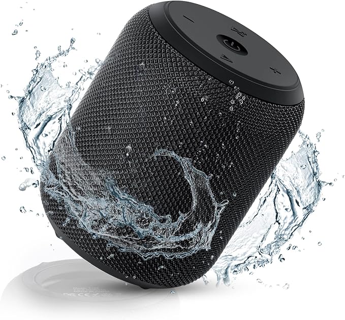 NOTABRICK Bluetooth Speaker, 15W Portable Speakers Bluetooth Wireless V5.0 with Stereo Sound, Active Extra Bass, IPX67 Waterproof Shower Speaker, Double Pairing, for Party, Home Theater, Game Theater