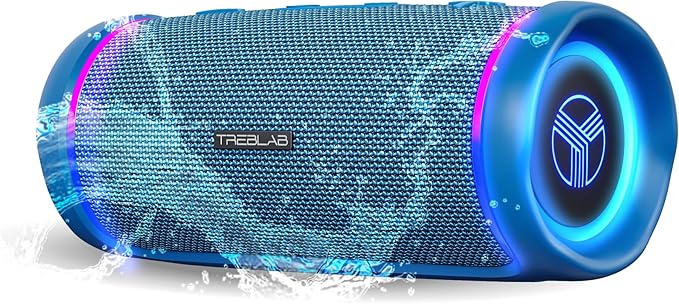 TREBLAB HD77 - Portable Bluetooth Speaker - Powerful 360° Sound, 30W Audio with Impactful Bass, 20H Battery, IPX6 Waterproof, Shockproof, TWS Stereo, Speaker Bluetooth Wireless for Outdoor, Beach Pool