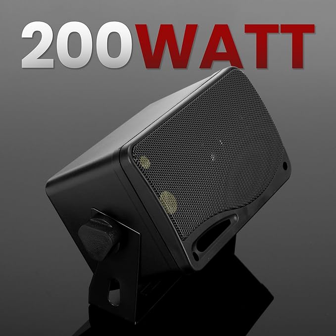 Pyramid 3-Way Indoor Outdoor Speaker System - 3.5 Inch 200W Pair of Mini Box Ceiling Wall Mount Speakers w/1" Tweeter, 3.25" Woofer, 1.75” Midrange - Home Theater Entertainment, PA System - 2022SX