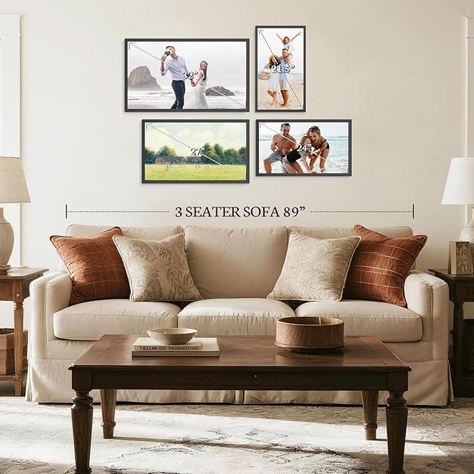 BSIMB Large Digital Picture Frame 21.5 Inch, 1920x1080 FHD WiFi Digital Photo Frame Electronic 32GB Remote Control, Share Pictures/Videos via App/USB/SD Easy Setup Gifts for Mom(Non-Touch), Black