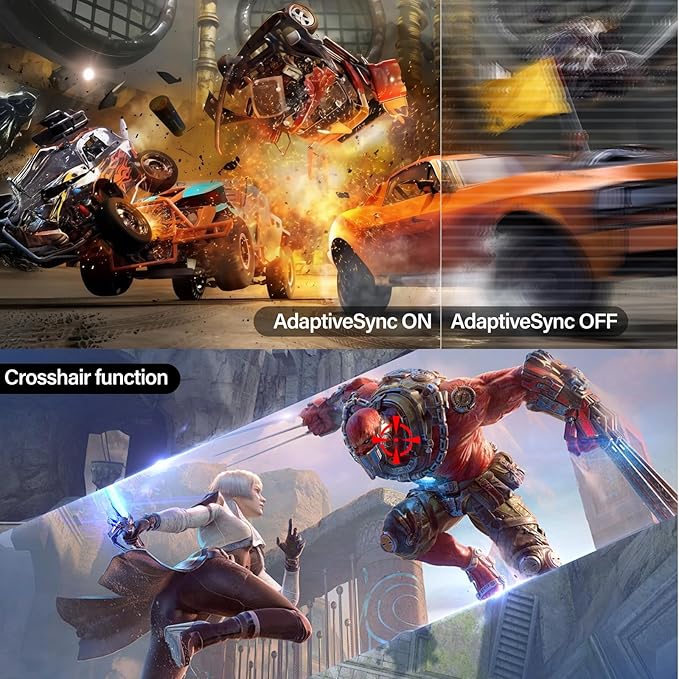 34 Inch IPS Ultrawide 120Hz Gaming Computer Monitor, 21:9 UWFHD (2560x1080) PC Screen, 128% sRGB, Adaptive Sync, 178° Viewing Angle, Display Port, HDMI, Compatible with Wall mounting - White