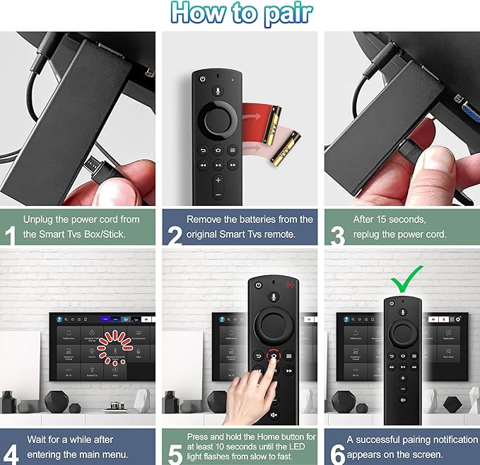 Voice Remote Control (2nd Gen) Fit for FireSeries AMZ Smart TVs Cube (1st & 2nd Gen), TV Stick 4K / Stick Lite/Stick (2nd Gen), and Smart TV (3rd Gen), Not for Insignia-Toshiba-Pioneer Smart TV