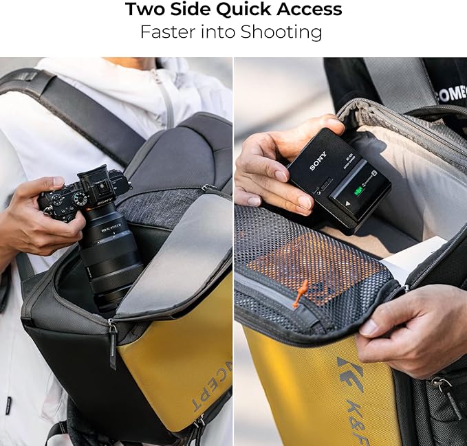 K&F Concept Professional Camera bags for photographers 25L Large Capacity Camera Case Waterproof Photography Camera Backpack for Dslr Cameras