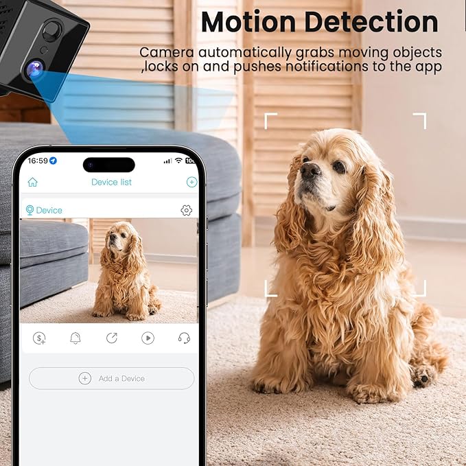2025 Upgraded 5GHz WiFi Hidden Spy Camera, 4K Wireless Indoor Security Cam, Surveillance Nanny Cam, Pet & Car Camera with Longer Battery Life(APP:O-KAM Pro)