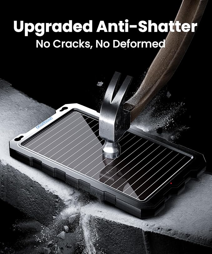 POWOXI 3.3W-Solar-Battery-Trickle-Charger-Maintainer -12V Portable Waterproof Solar Panel Trickle Charging Kit for Car, Automotive, Motorcycle, Boat, Marine, RV, Trailer, Powersports, Snowmobile, etc.