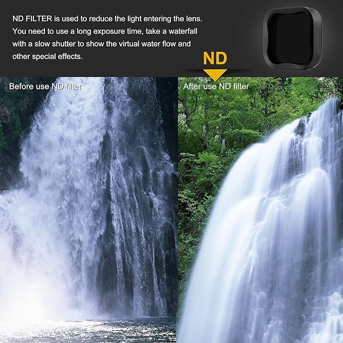 4-Pack CPL ND Filter Camera Lens ND8 ND16 ND32 - Neutral Density & Polarizing Filters Kit for Hero 5/Hero 6/Hero 7 Black, Multi-Coated Optical Glass Go Pro Polarizer Accessories