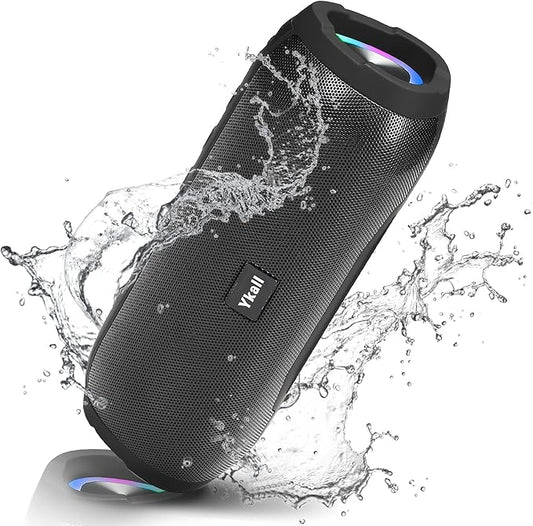 Bluetooth Speakers, Portable Bluetooth Speaker Wireless with 20W Loud Stereo Sound, TWS Pairing for Outdoor, IPX6 Waterproof Shower Speakers, 36H Playtime, Built-in Mic Radio Mode RGB Lights Speakers