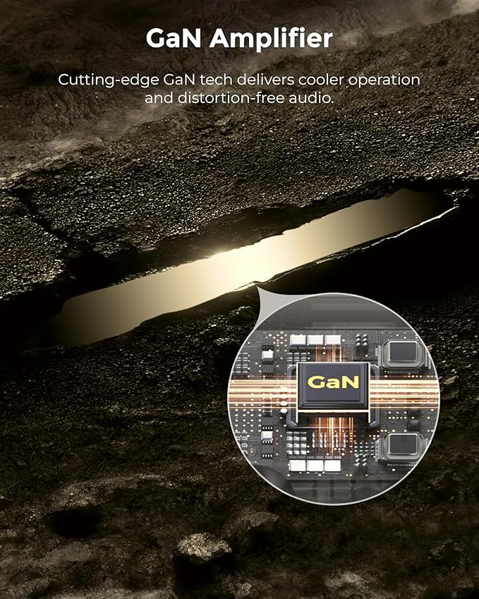 ULTIMEA Skywave X70 7.1.4ch Professional Wireless Surround Sound System for TV w/Dolby Atmos, 980W Sound Bar with 10" Wireless Subwoofer, 20Hz Low Frequency, GaN Amplifier, 4K HDR Pass-Through