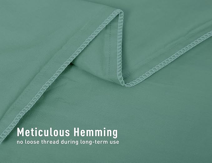 Sunflower Queen Pillowcases Set of 2, 100% Cotton Queen Size Pillow Cases 2, 20×30 inches Sagebrush Green, Soft and Breathable