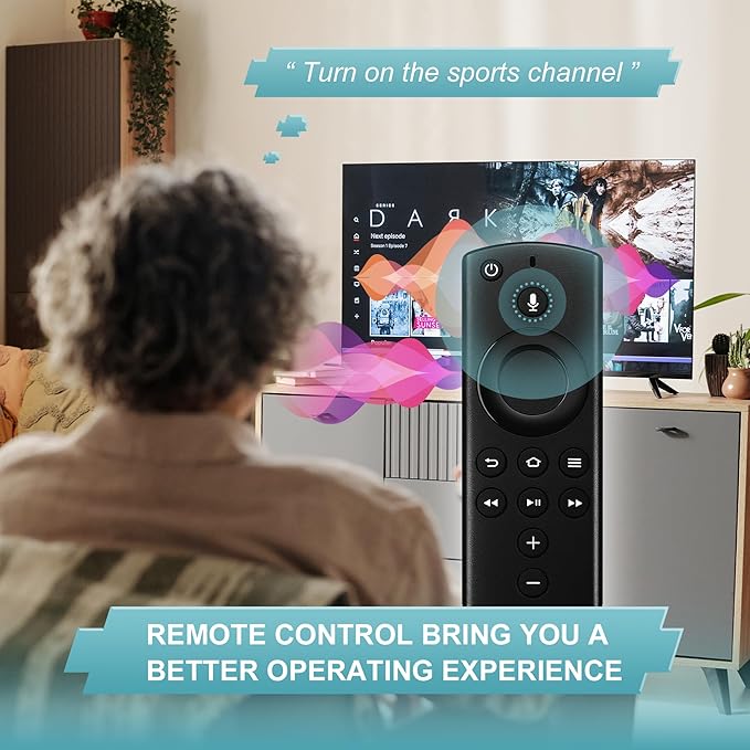 Voice Remote Replacement for TVs Stick(2nd Gen,Lite),Tv Stick 4K,TV Cube,3rd Gen Smart TV,Not for Insignia/Pioneer Smart TVs
