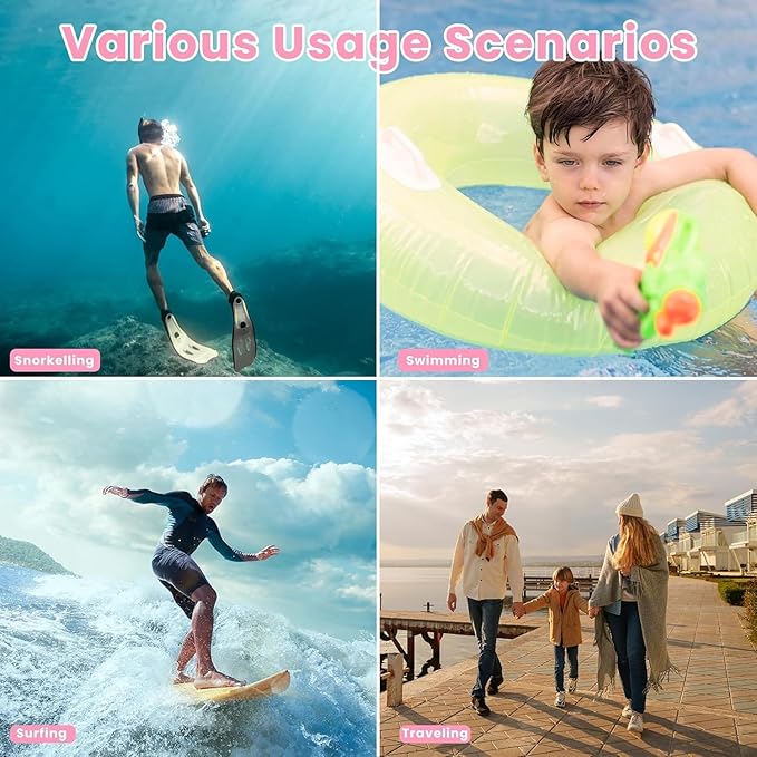 4K Digital Camera Waterproof, Point and Shoot Cameras for Photography, 10FT Underwater Camera with Dual Screens,18X Digital Zoom, 32GB TF Card, Selfie Cameras for Teens Beginners Girls Boys Kids(Pink)