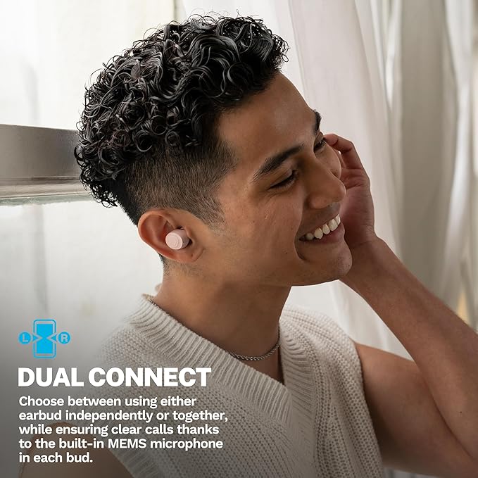 JLab Go Air Pop+ Tones True Wireless Earbuds, in Ear Headphones, Bluetooth Earphones, 35H Playtime Ear Buds, Bluetooth Earbuds with Microphone, USB-C Charging Case, Dual Connect, EQ3 Sound, (474 C)