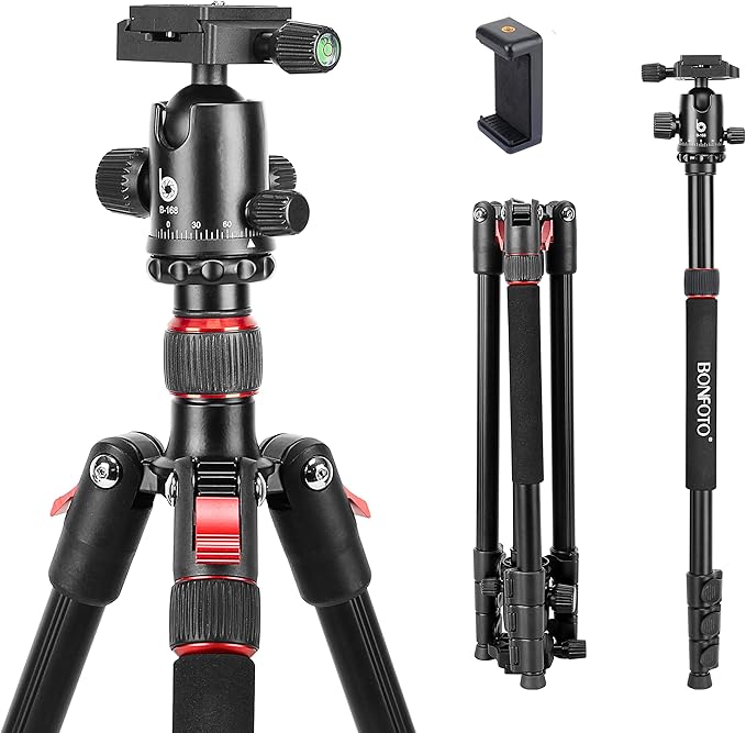 70 Inch Tripod for Camera,Stable Aluminum Travel Tripod, Photography Tripod with 360 Degree Ball Head and Carry Bag, Camera Stand for Ring Light & Canon Nikon Sony DSLR