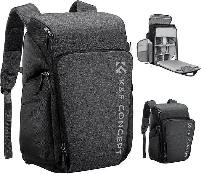 K&F Concept Professional Camera bags for photographers 25L Large Capacity Camera Case Waterproof Photography Camera Backpack for Dslr Cameras