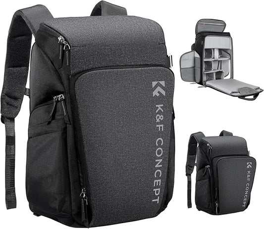 K&F Concept Professional Camera bags for photographers 25L Large Capacity Camera Case Waterproof Photography Camera Backpack for Dslr Cameras