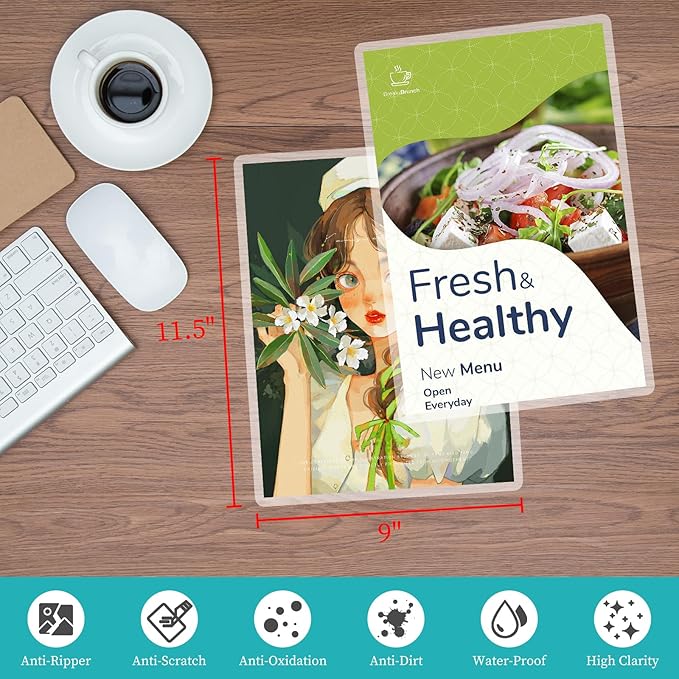 3 Mil Laminating Sheet 500 Pack, Clear 9 x 11.5 Inch Thermal Laminating Pouches for Thermal Laminator, Holds 8.5 x 11 Inch Letter Size Lamination Sheets, Water-Proof Laminating Paper