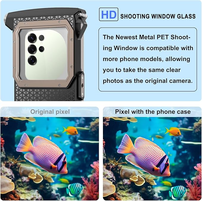 2025 Underwater Diving Snorkeling Phone Case for iPhone 17/16/15/14/13/12/11 Pro Max/XS/X Samsung Galaxy S25/S24/S23 [100FT/30M] Professional Scuba Dive Waterproof Case Underwater Photo Video Cover