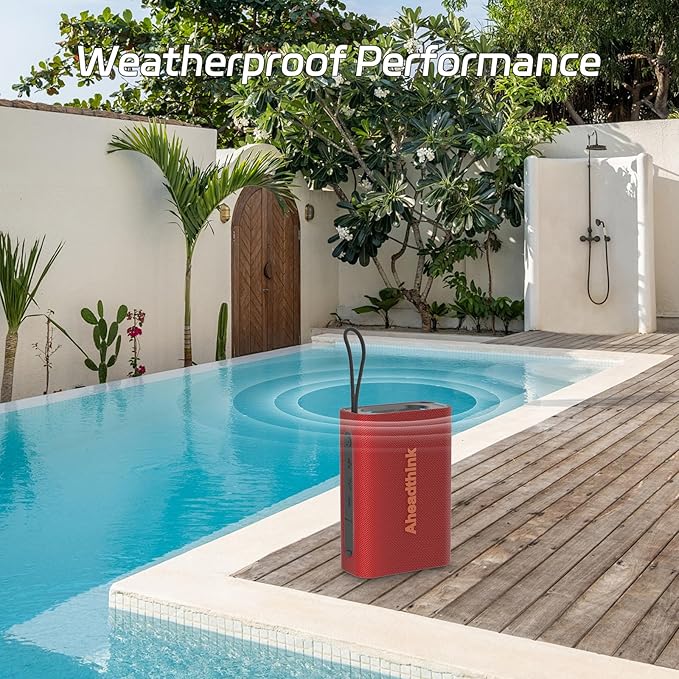 Bluetooth Speaker, Portable Wireless, IPX5 Waterproof, Bluetooth 5, RGB Color Lights, Loud Stereo Sound, Bass, TWS Pairing, for Party, Home, Outdoor, Traveling