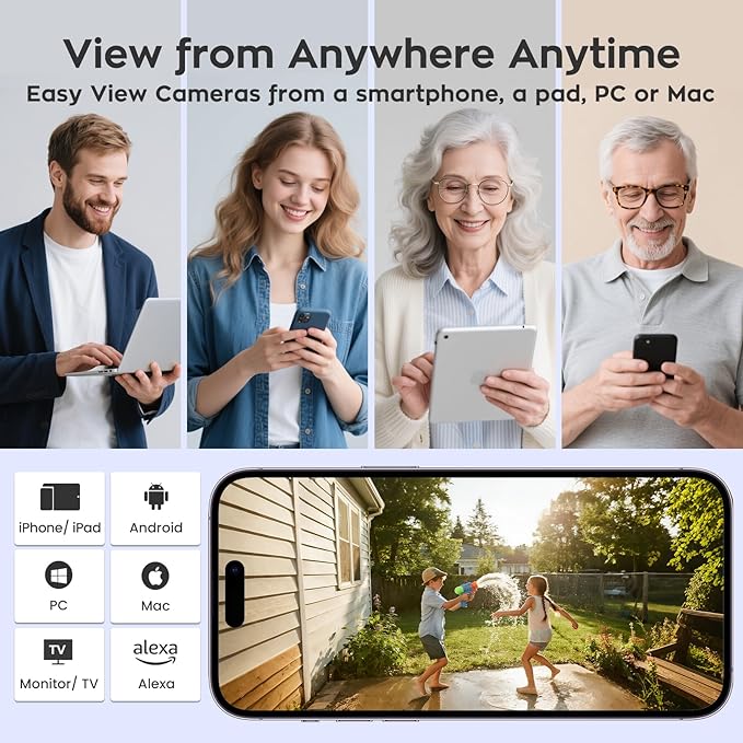 xmartO [2-Pack AI Tracking Dome CAM 2K HD Metal Dome PTZ Wireless Security Camera with Automatic Tracking, 2-Way Audio and Night Vision (Standalone WiFi Camera, DPM3034-Q2)