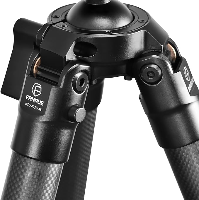 FANAUE Carbon Fiber Tripod for Hunting,360 Degree BallHead,with Arca Swiss Quick Release Plateand Hands-Free Operation for Hunting, Shooting, and Outdoors - HTC-4030-45