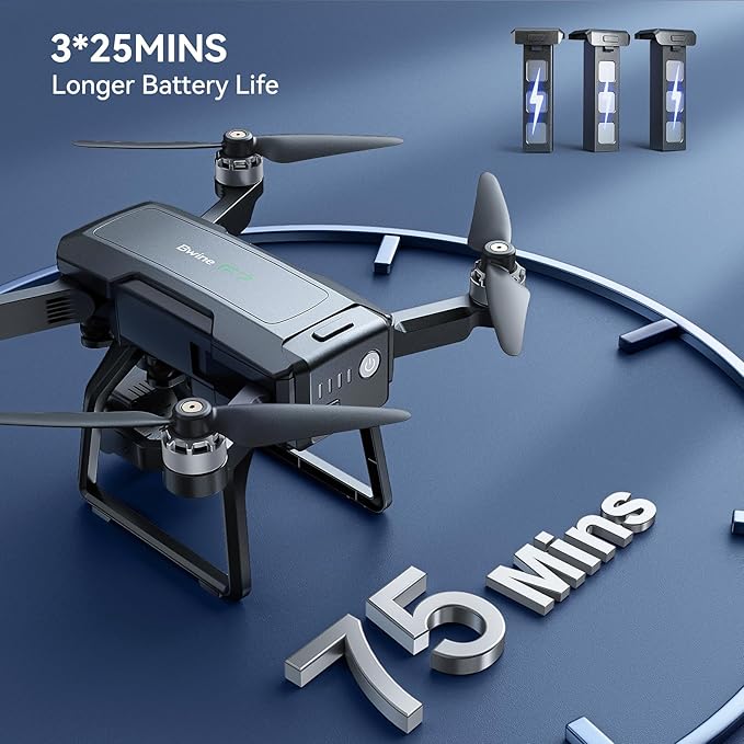 Bwine F7GB2 Pro Drones with Camera for Adults 4K UHD Aerial, 3-Axis Gimbal, 10000FT Control, 75 Mins Flight Time with 3 Batteries, GPS Follow, Waypoint, Orbit Fly, Auto Return, Beginner Mode