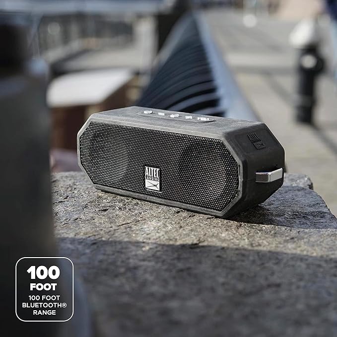 Altec Lansing LifeJacket H2O 4 - Waterproof Bluetooth Speaker, Durable & Portable Speaker with Voice Assistant, 10 Hour Battery Life & 100 Foot Range, Mint