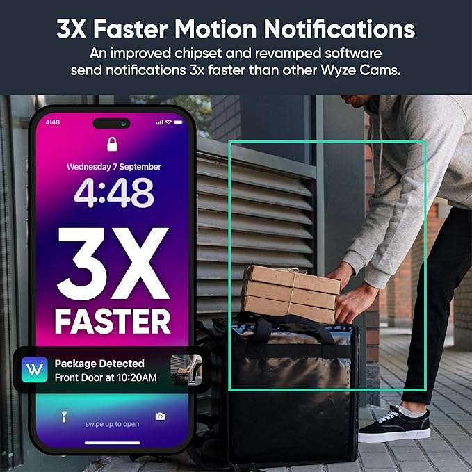 Wyze Cam OG Indoor/Outdoor 1080p Wi-Fi Smart Home Security Camera with Color Night Vision, Built-in Spotlight, Motion Detection, 2-Way Audio, Compatible with Alexa & Google, White, Free Expert Setup