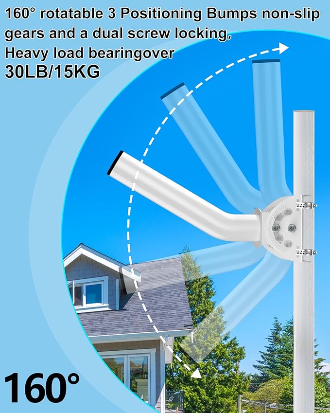 Wireless Bridge Bracket Mount, 12"(H) - Φ1.38‘’ Universal Pole and Wall Mounted Mounting Bracket Mast Kit for Yagi Antennas, Ethernet Bridges, Network Extender, Outdoor Access Points AP CPE(4-Pack)