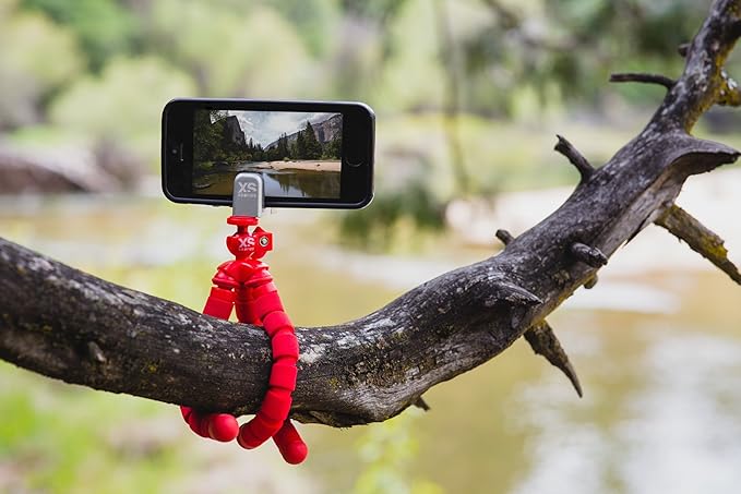 Bendy Monochrome, Flexible Compact Camera Tripod Ball Head Fits All Nikon, Canon, Sony, Olympus, Digital Cameras, Camera Accessories (Orange)